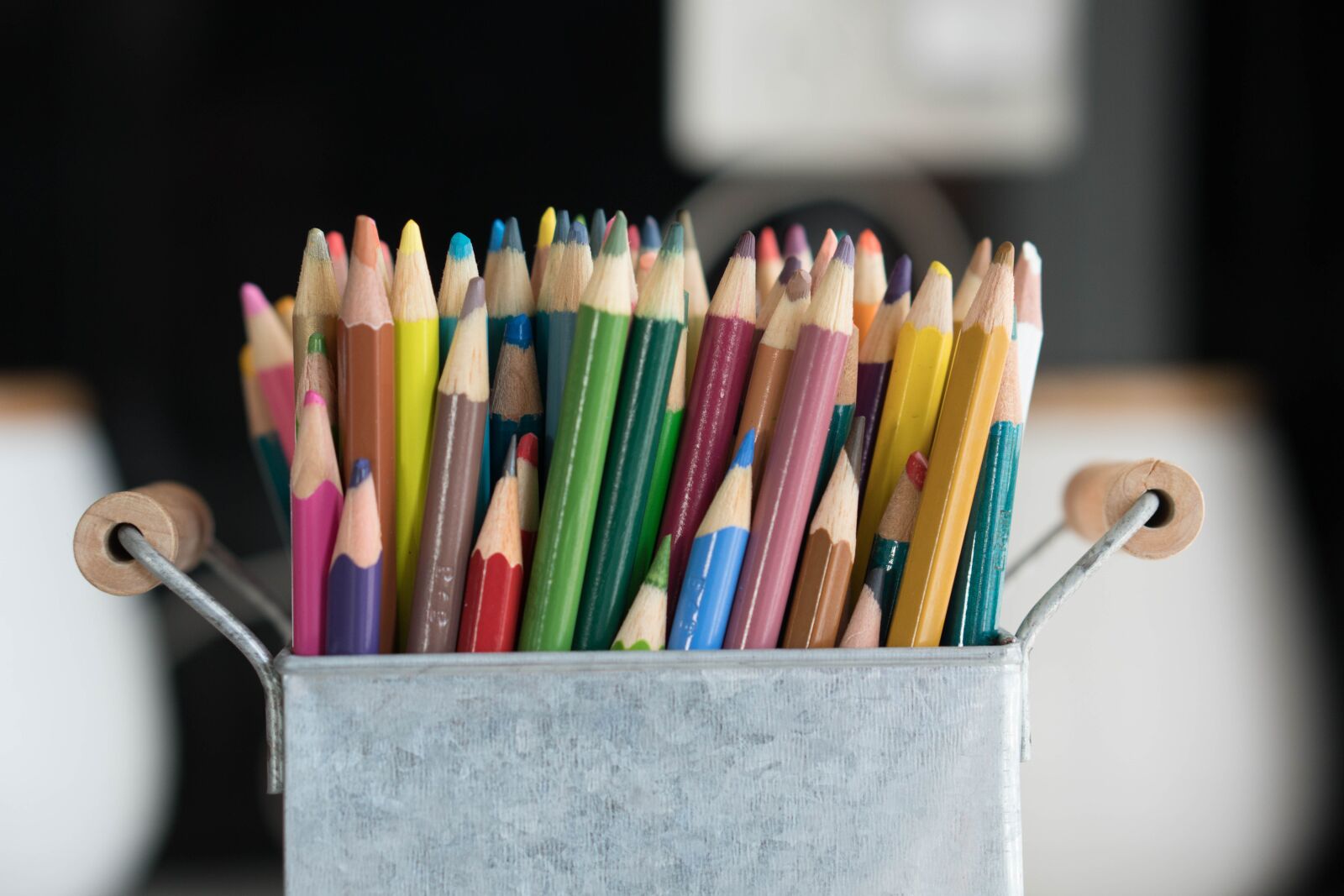 Sony a6300 + E 50mm F1.8 OSS sample photo. Pencils, colour, creative photography