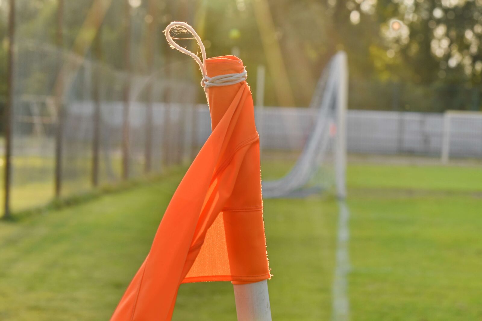Nikon D5500 sample photo. Corner, football, orange yellow photography