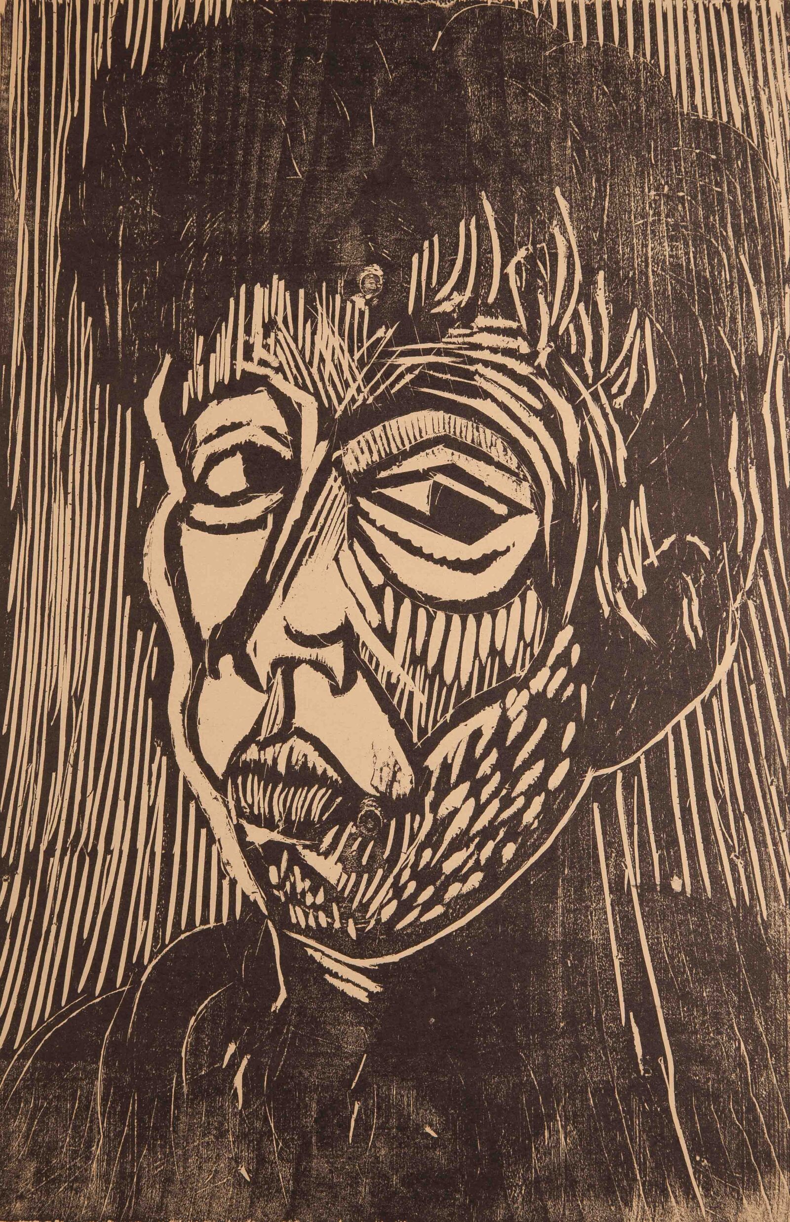 Canon EOS 5D Mark II sample photo. Woodcut, american, self portait photography