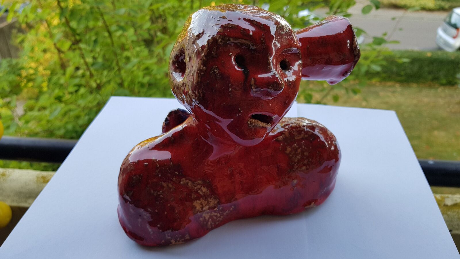 Samsung Galaxy S8 sample photo. Red, head, bust photography