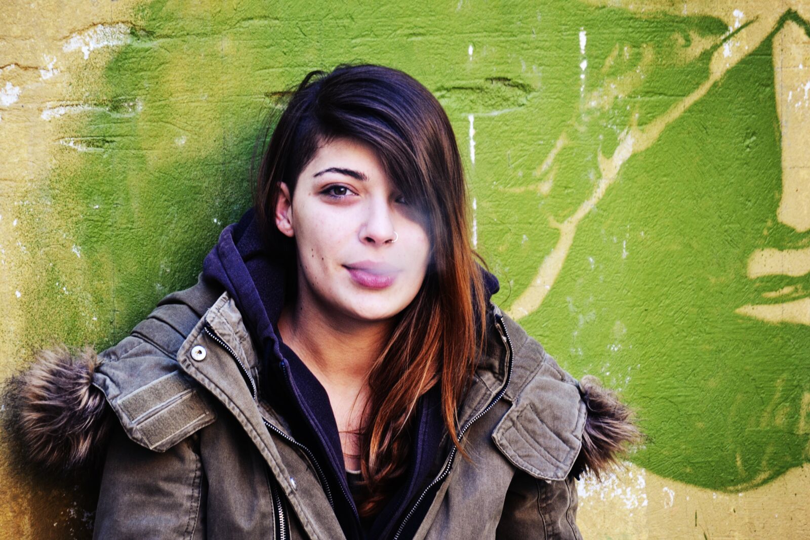 Nikon D3100 sample photo. Girl smoking leaning on photography