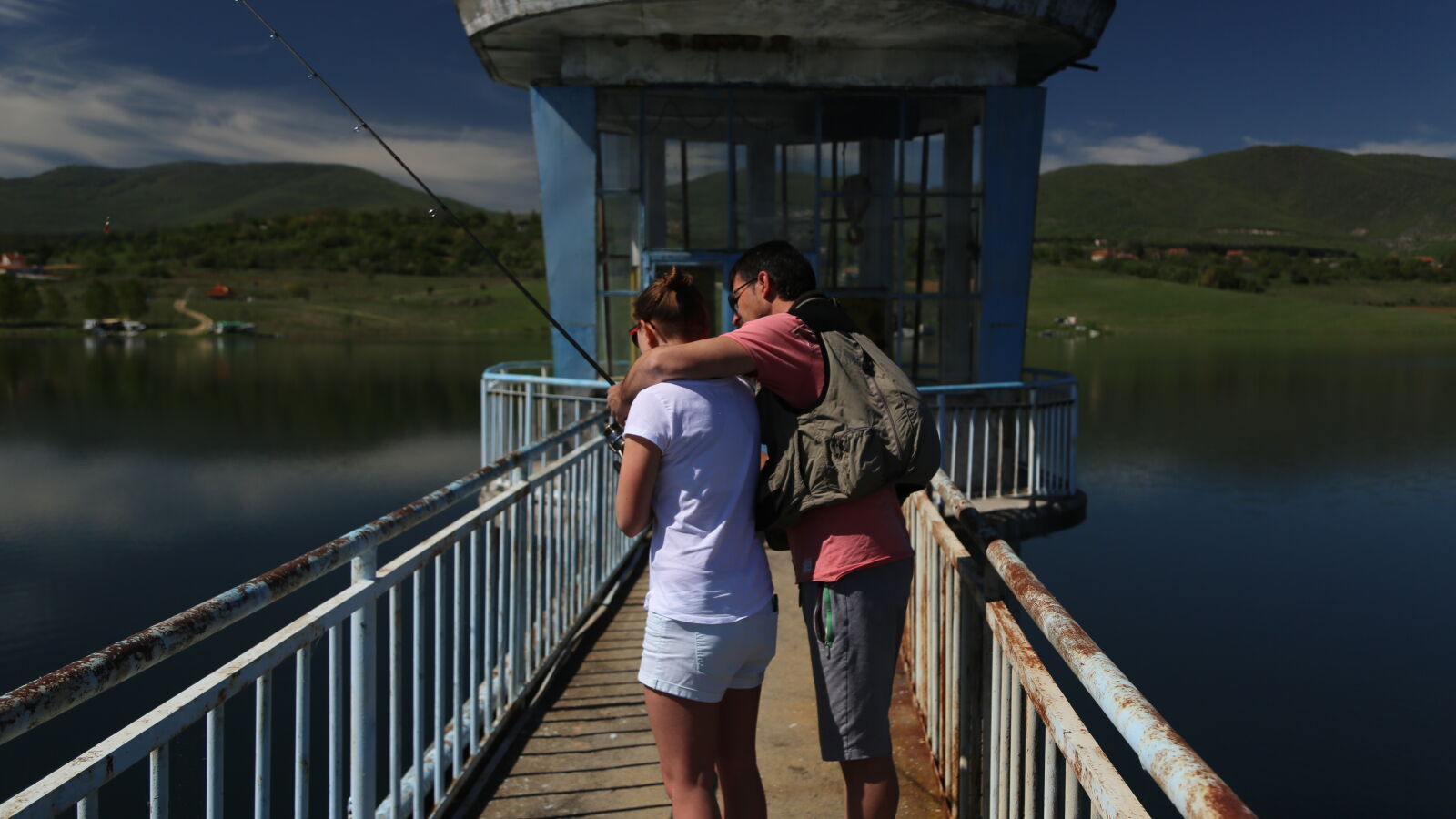 Canon EF 24-105mm F4L IS USM sample photo. Bridge, bulgaria, fisherman, fishing photography