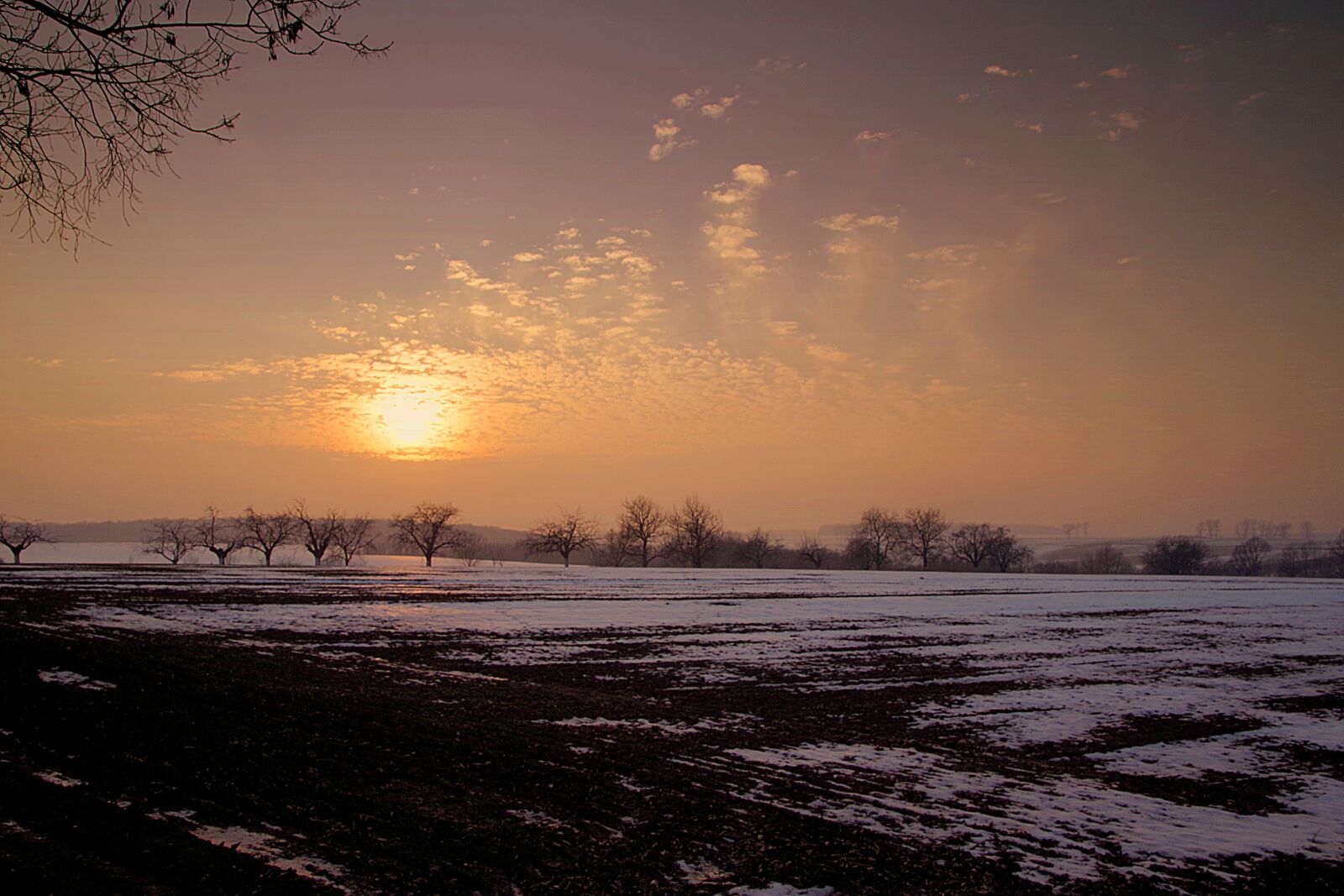 Pentax K-S2 sample photo. Sunset, winter, snow photography