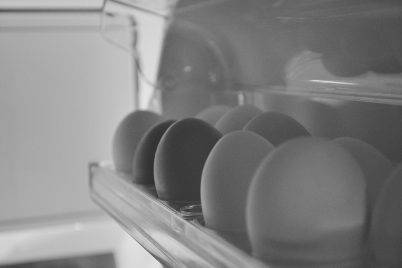 Nikon D3100 sample photo. Bw, eggs, night photography