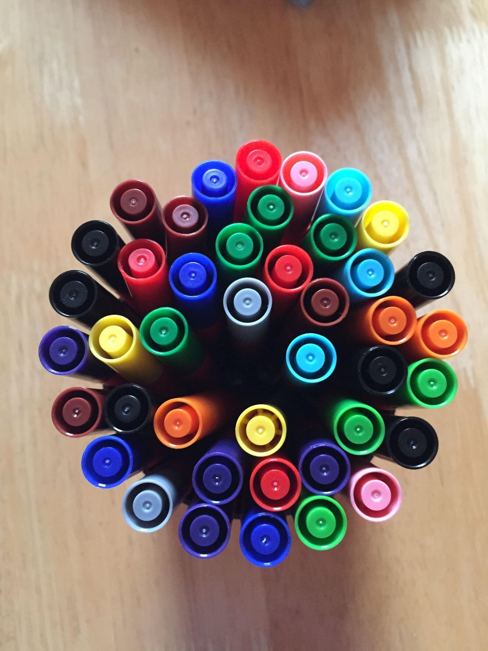 Apple iPhone 6 sample photo. Pens, colored, rainbow photography