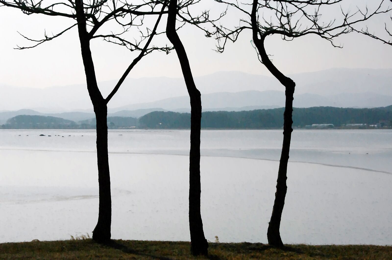 Pentax K-7 sample photo. Korea lake, winter, haeundae photography