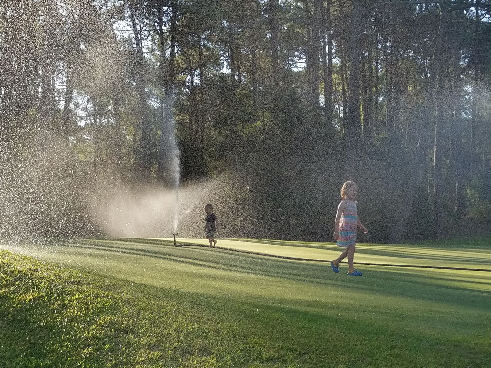 Samsung Galaxy S7 sample photo. Children, sprinklers, playing photography