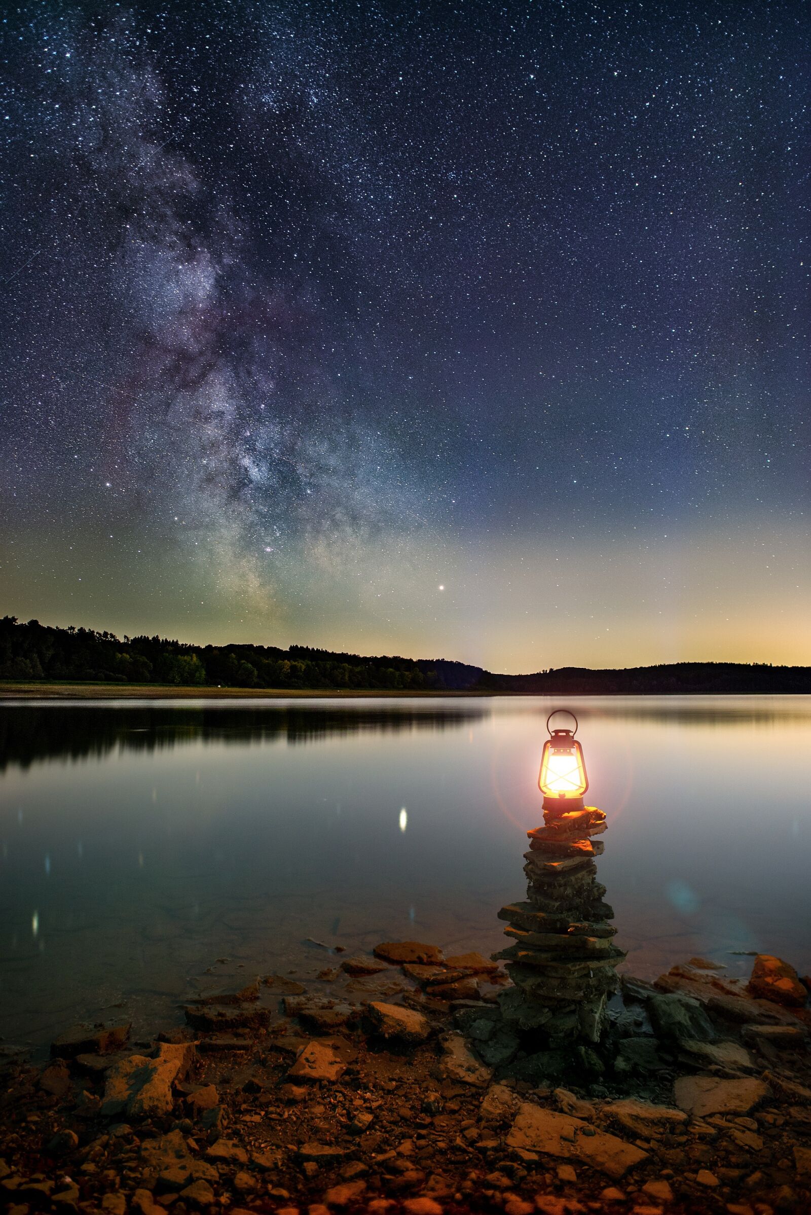 Nikon D600 sample photo. Milky way, lantern, lamp photography