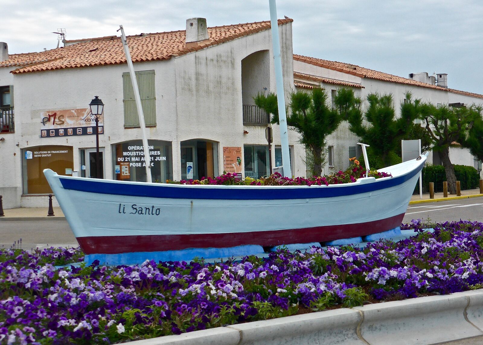 Panasonic DMC-TZ41 sample photo. Boat, colourful, flowers photography