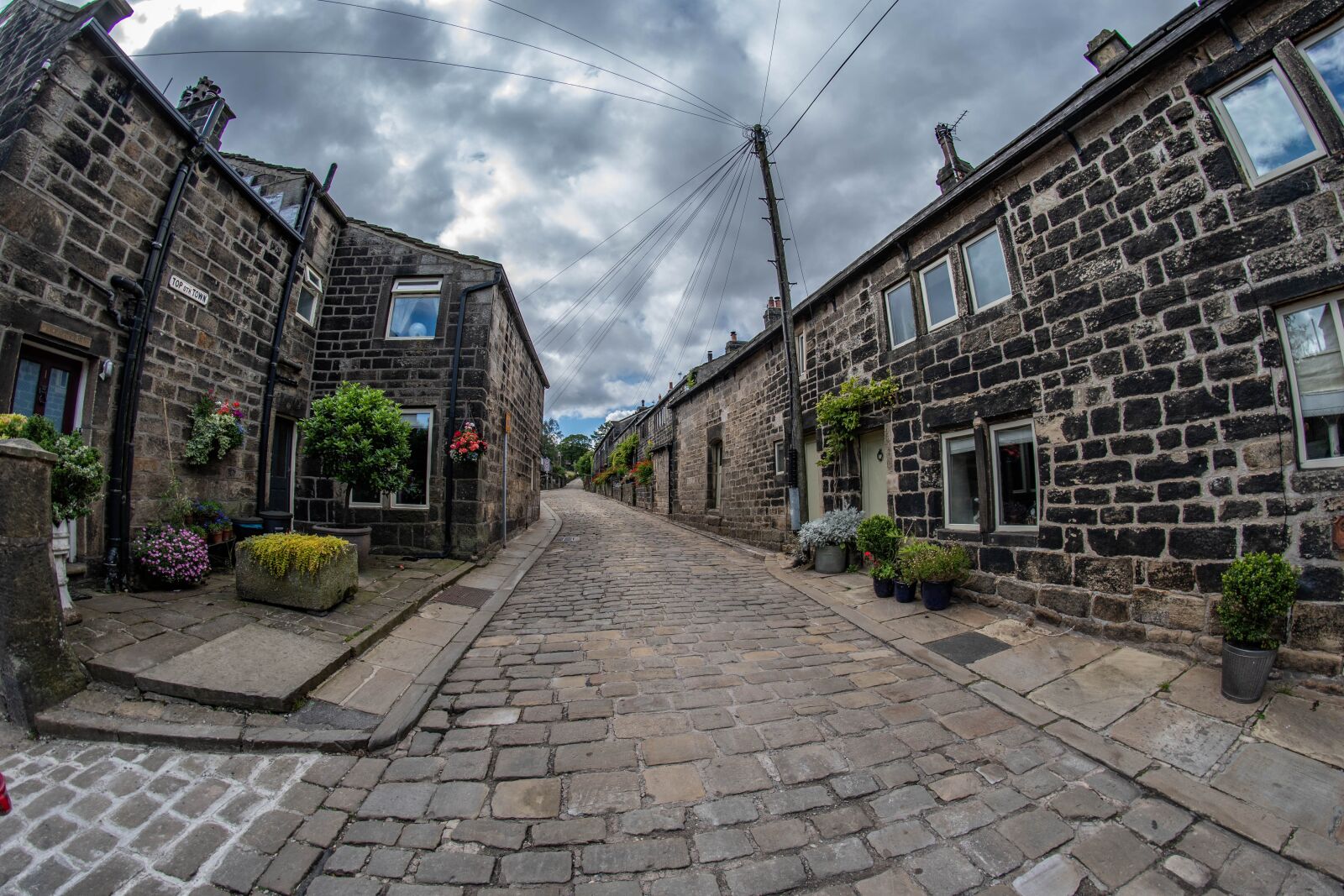 Nikon D500 sample photo. Heptonstall, fisheye, village photography