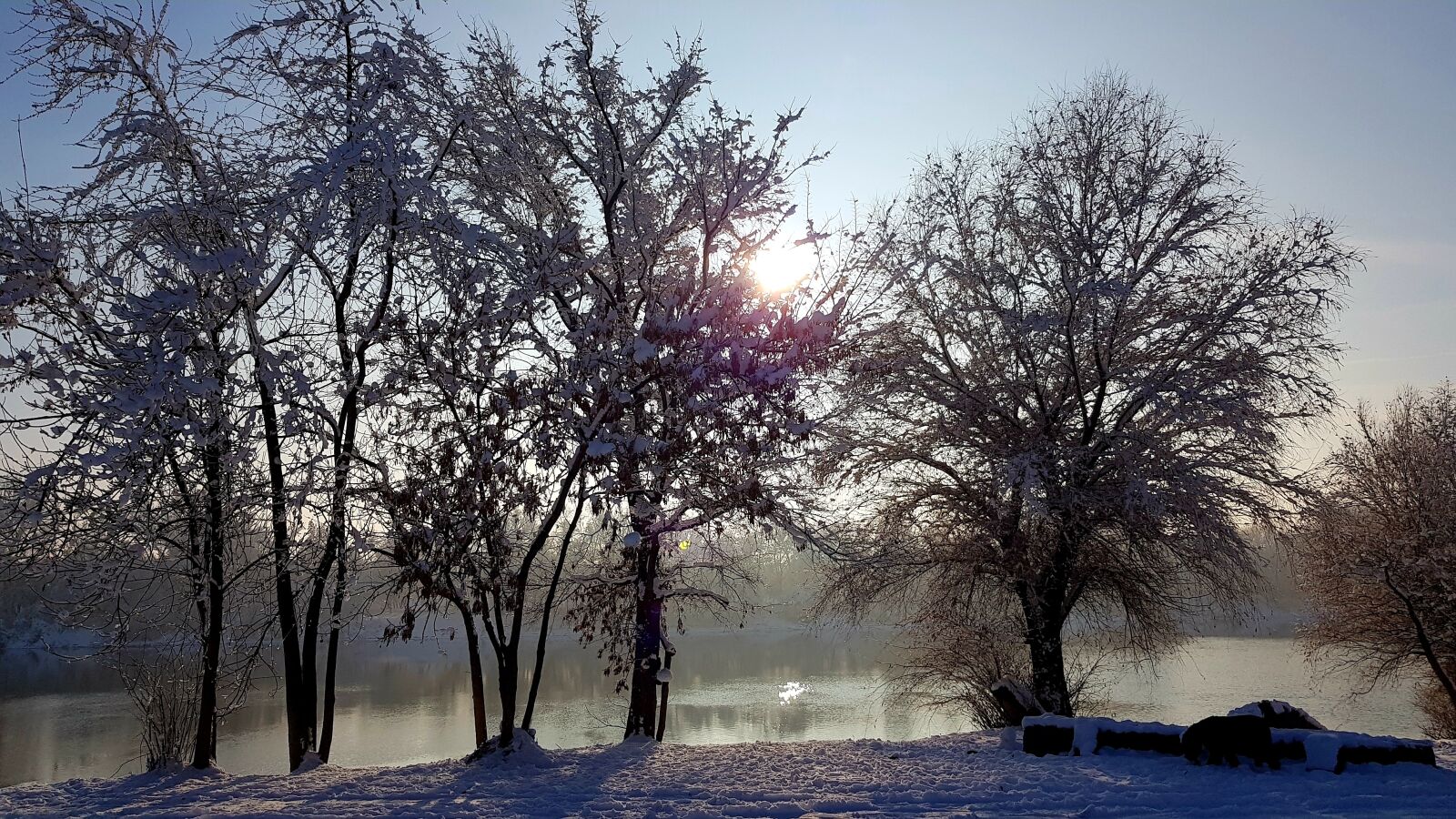 Samsung Galaxy S8 sample photo. Winter, tisza, snow photography