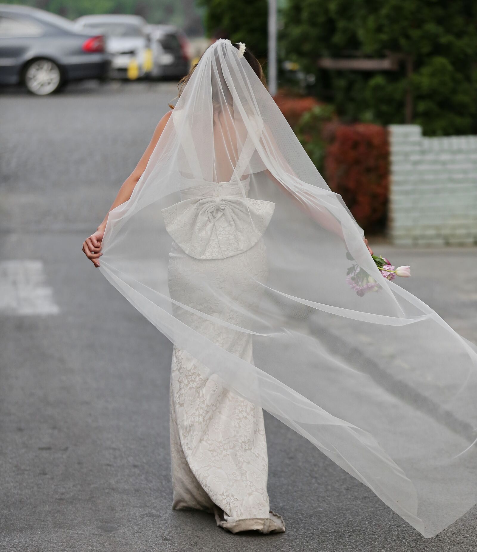 Canon EOS 5D Mark III sample photo. Bride, veil, happiness, wedding photography