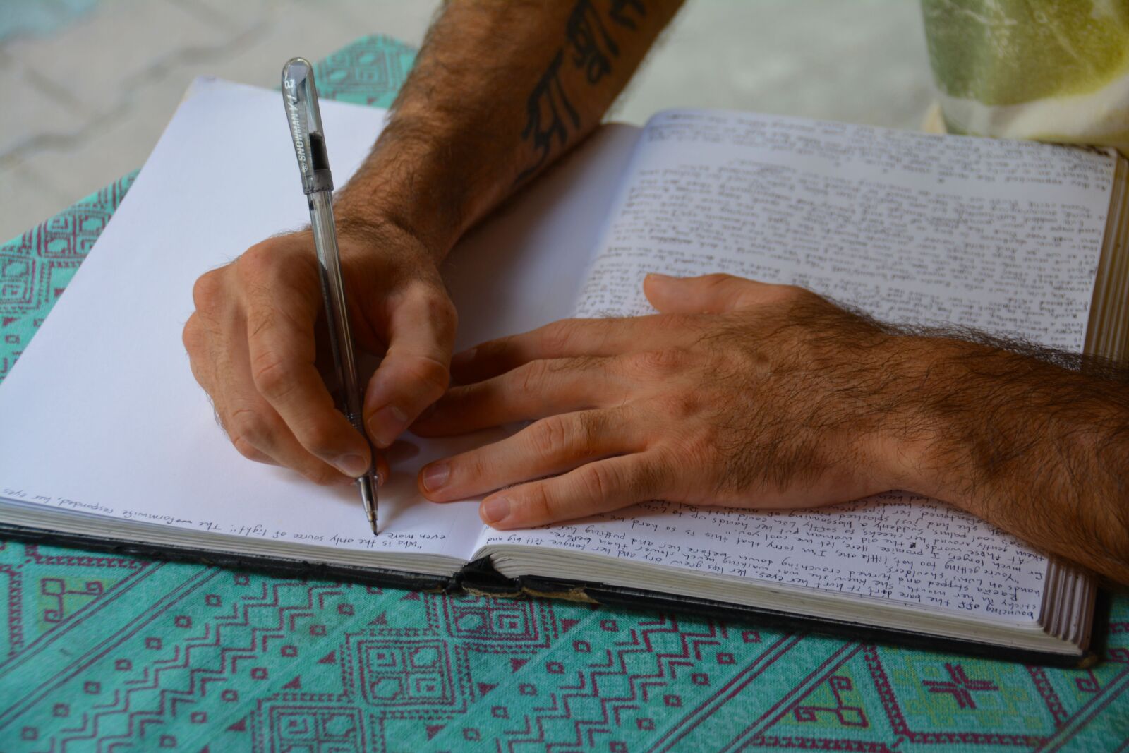 Nikon D5200 sample photo. Hands, writing, words photography