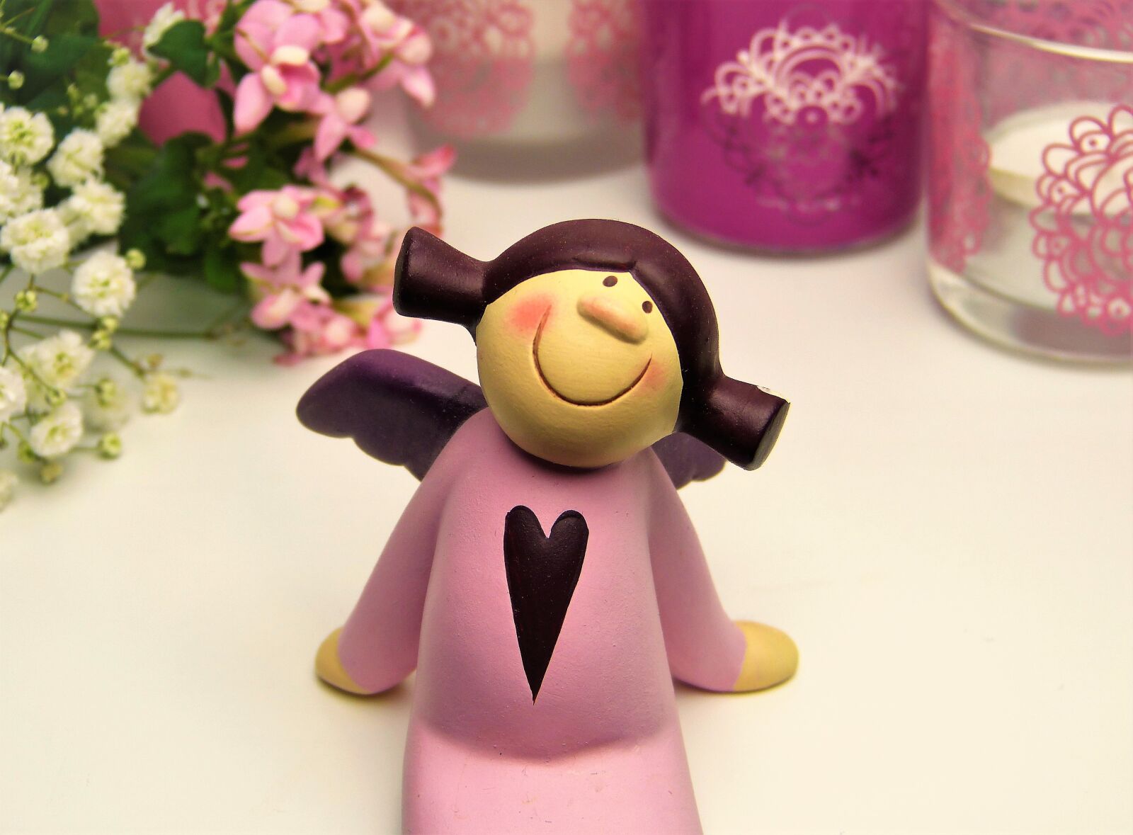Panasonic Lumix DMC-FZ150 sample photo. Angel, guardian angel, pink photography