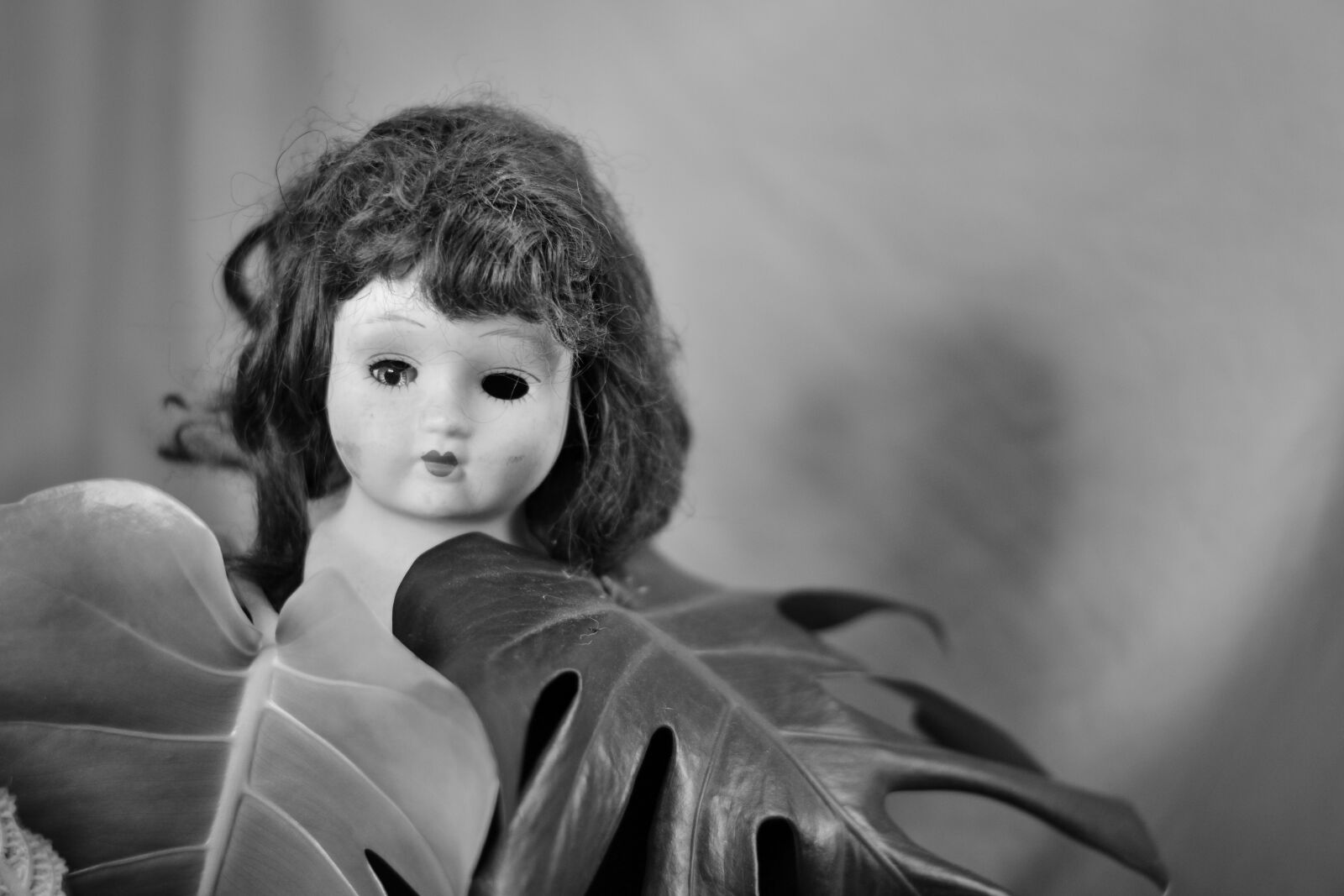 Nikon D3100 sample photo. Doll, doll head, halloween photography