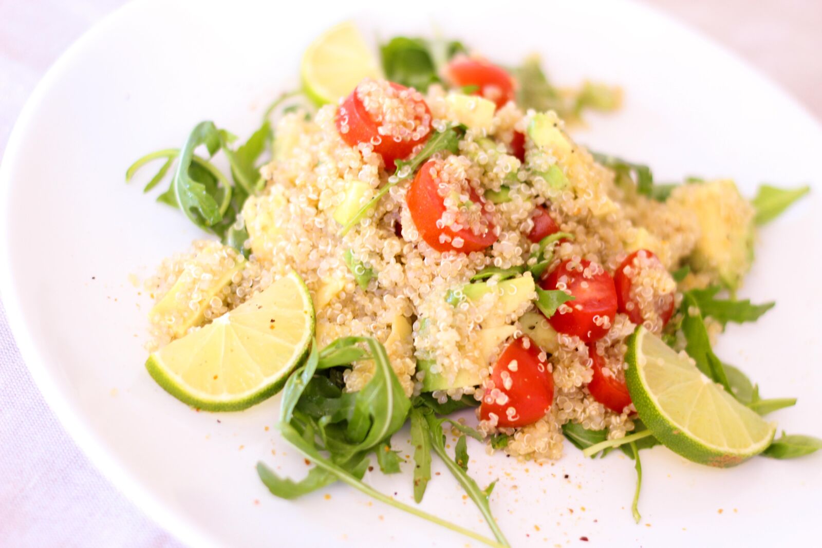 Canon EOS 60D + Canon EF 50mm F1.8 II sample photo. Quinoa, salad, tomatoes photography