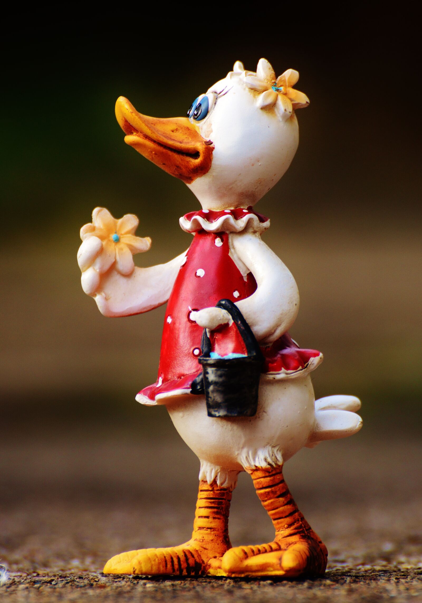 Nikon D3200 sample photo. Duck, funny, floral photography