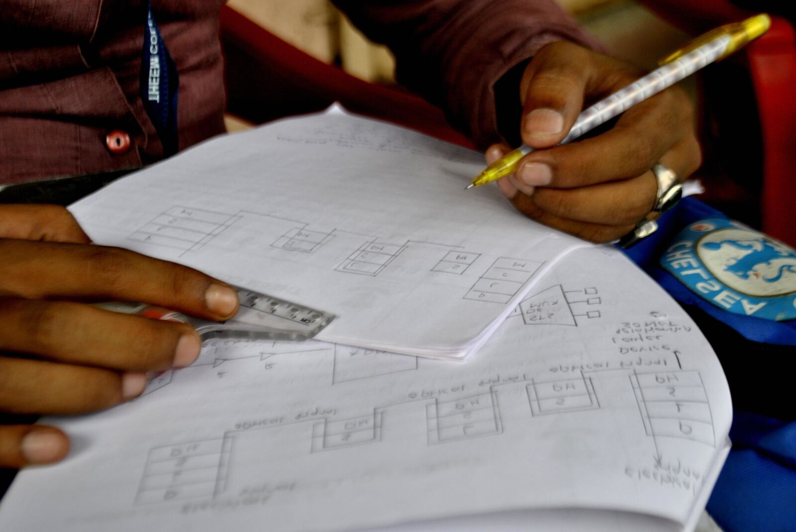 Nikon D3000 sample photo. Student, write, pencil, document photography