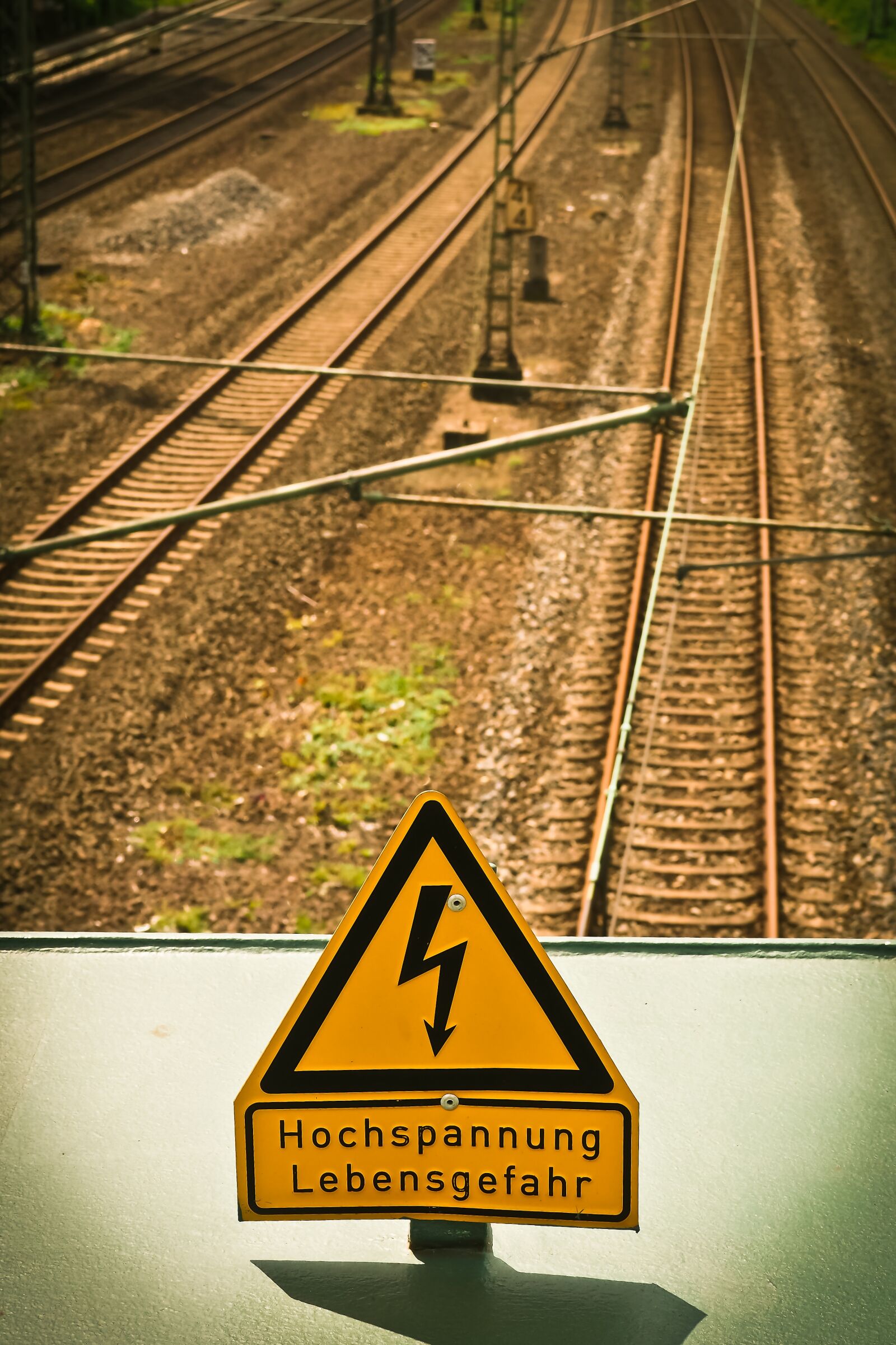 Olympus OM-D E-M10 sample photo. Shield, high voltage, note photography