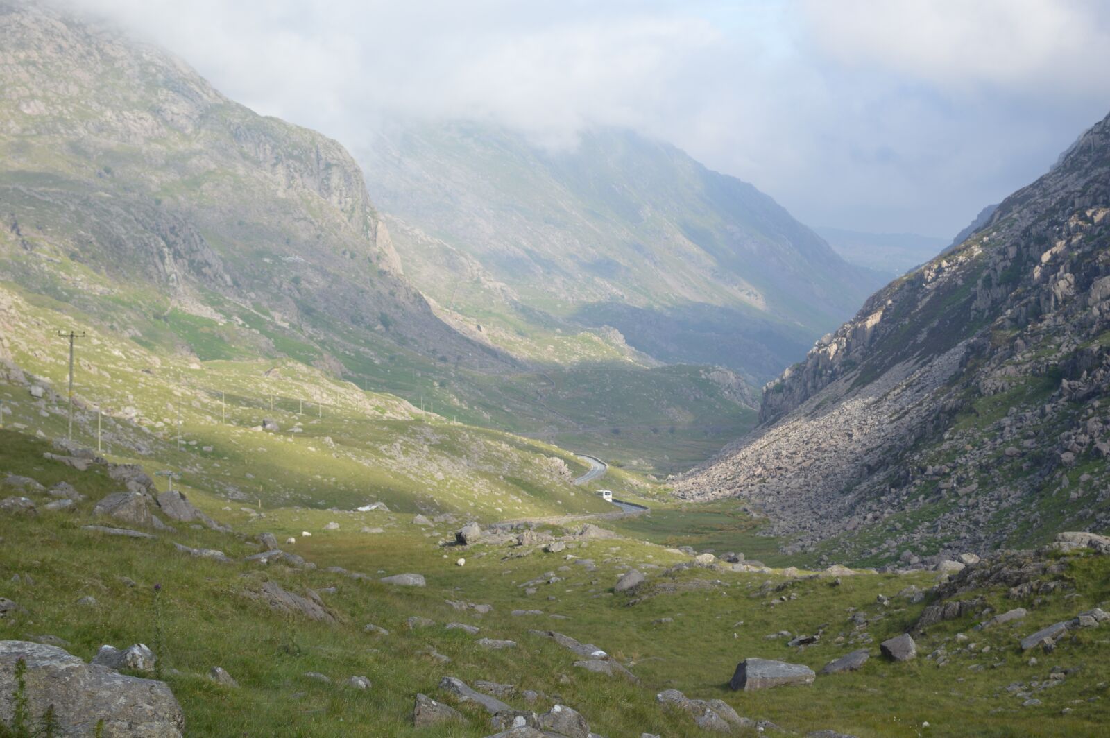 Nikon D3200 sample photo. Valley, clouds, snowdon photography