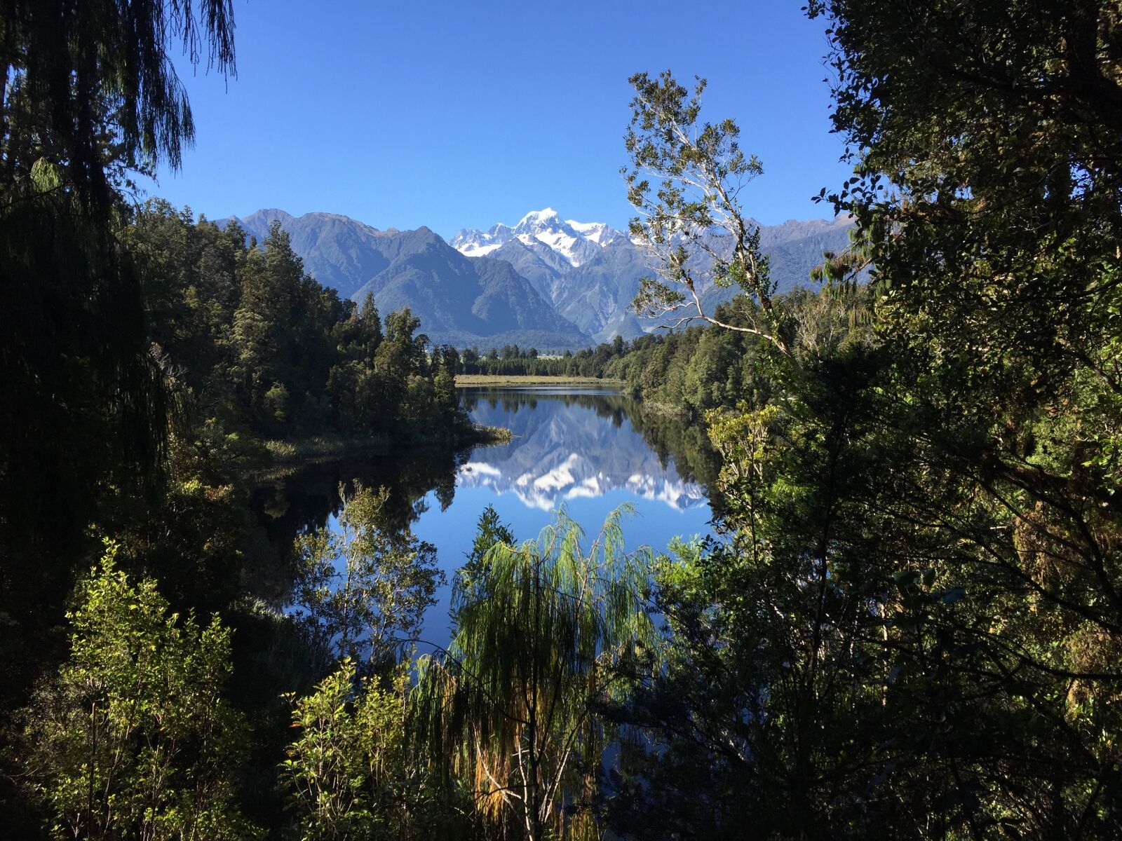 iPhone 6 back camera 4.15mm f/2.2 sample photo. Mirror lake, new zealand photography