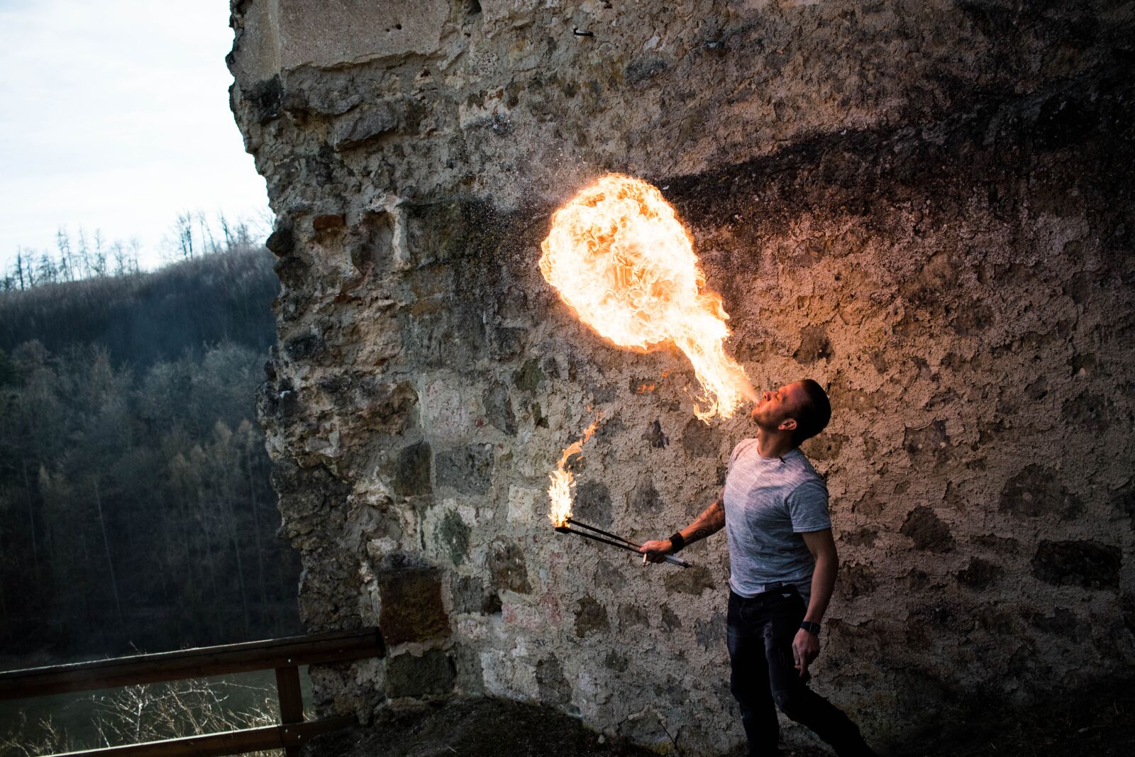Canon EF-S 24mm F2.8 STM sample photo. Fire haunt, fire, flamen photography