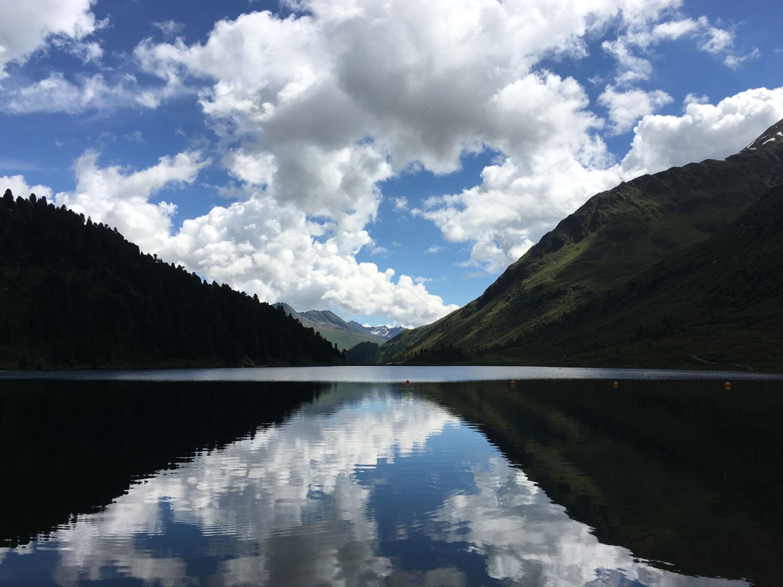 Apple iPhone 6s sample photo. Lake, clouds, mountains photography