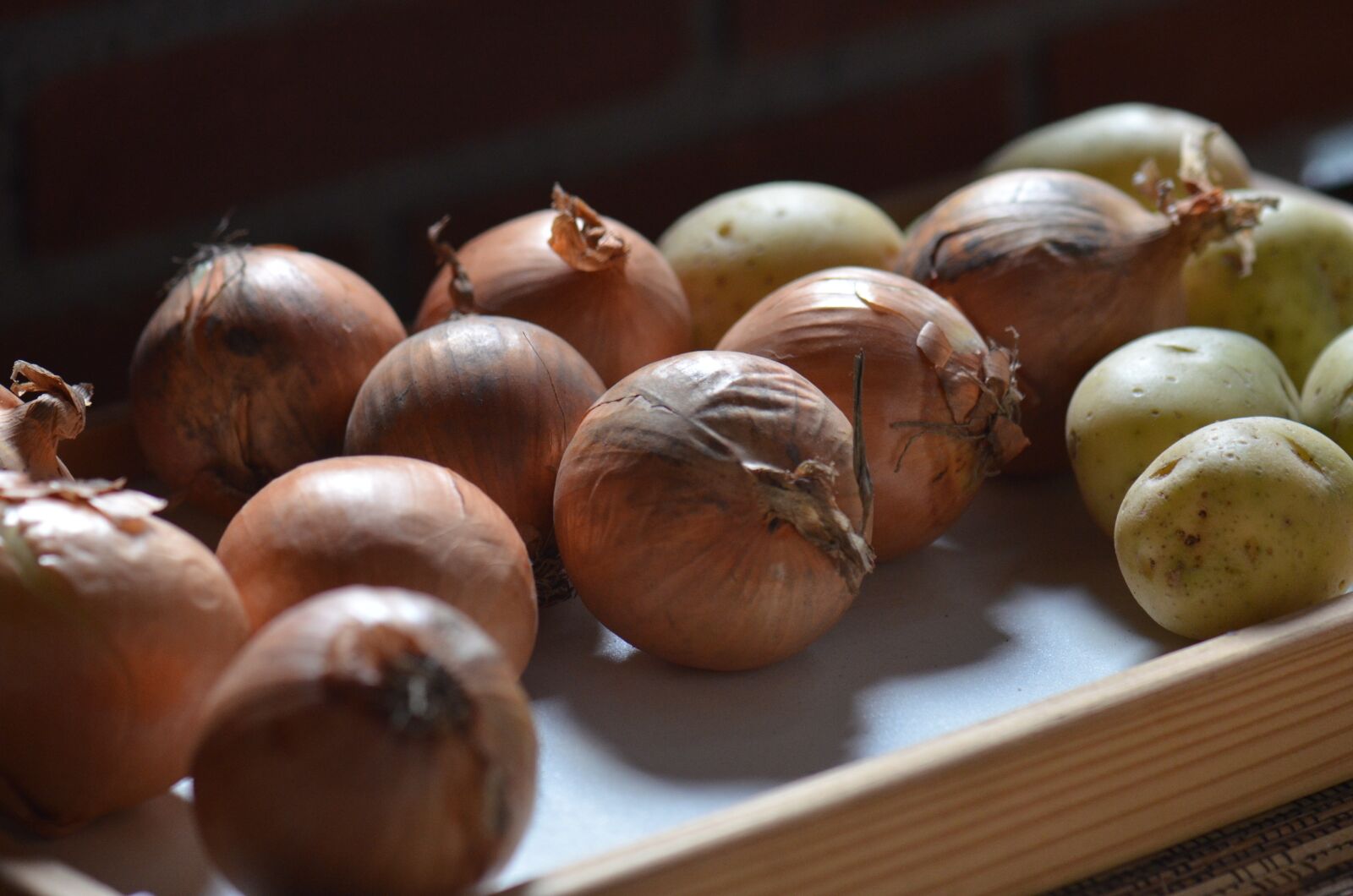 Nikon D5100 sample photo. Onions, potato, food photography