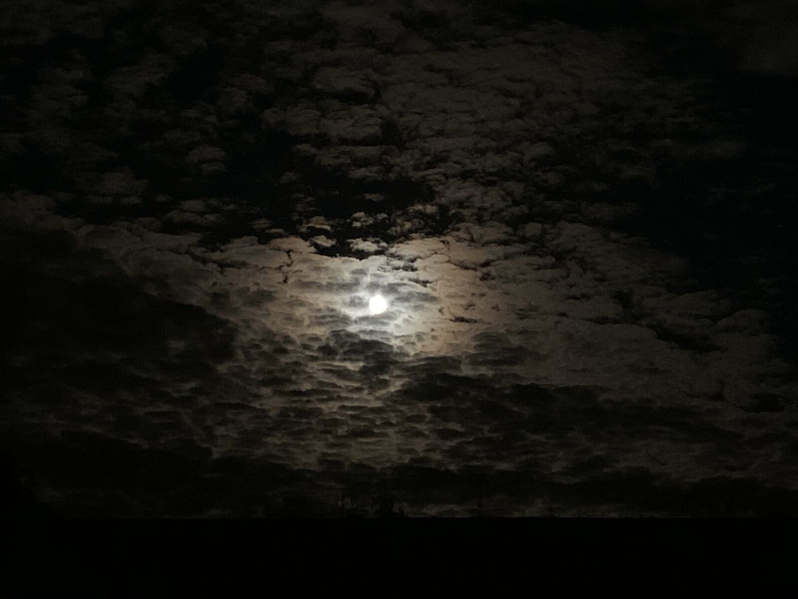 Apple iPhone XR sample photo. Vollmond, wolken, düster photography