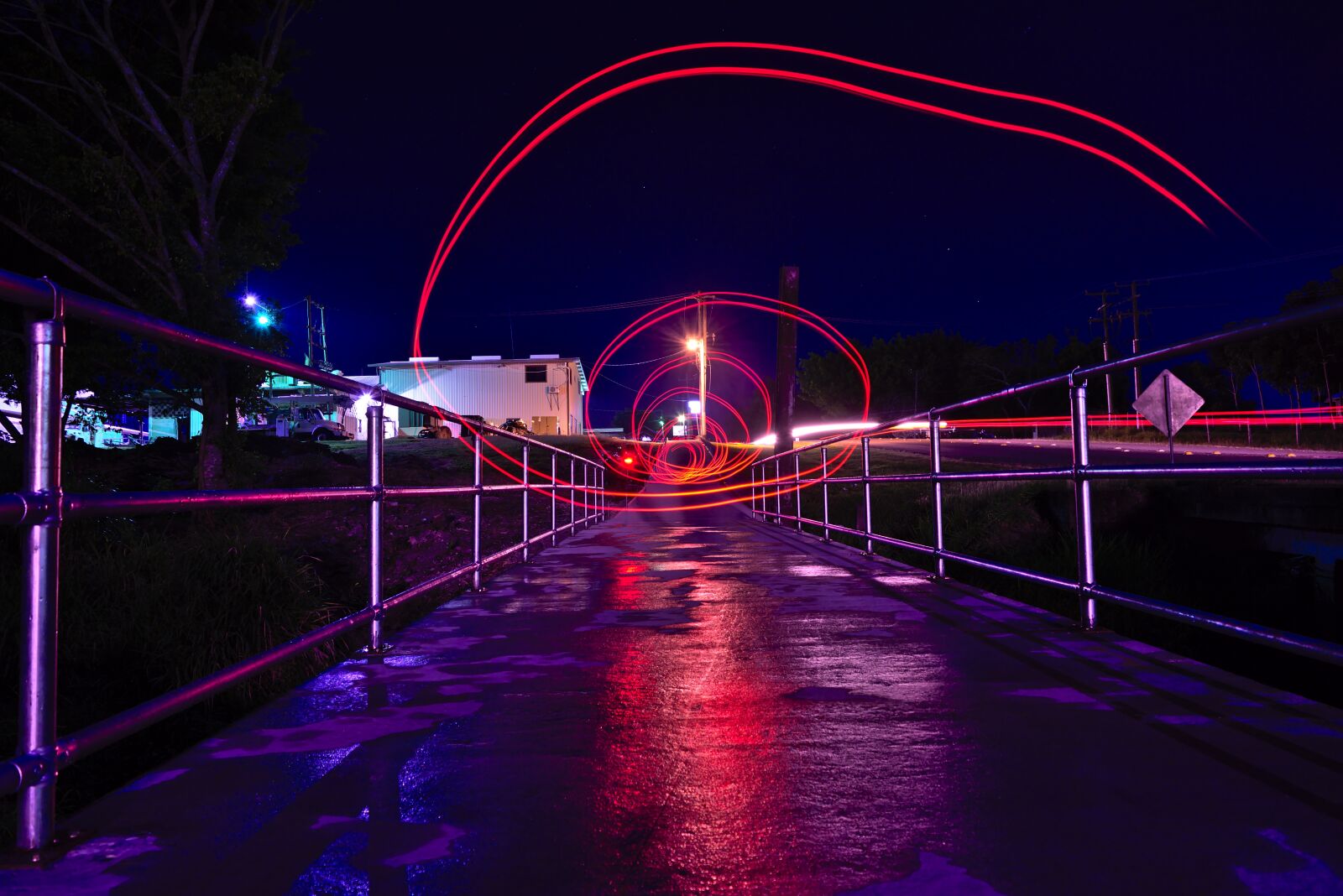 Nikon D7200 sample photo. Bridge, light, night photography