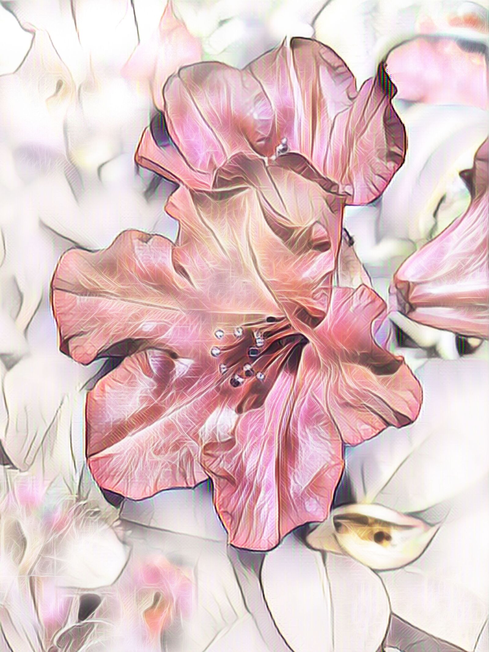 Canon PowerShot G15 sample photo. Rhododendron, digital painting, romantic photography