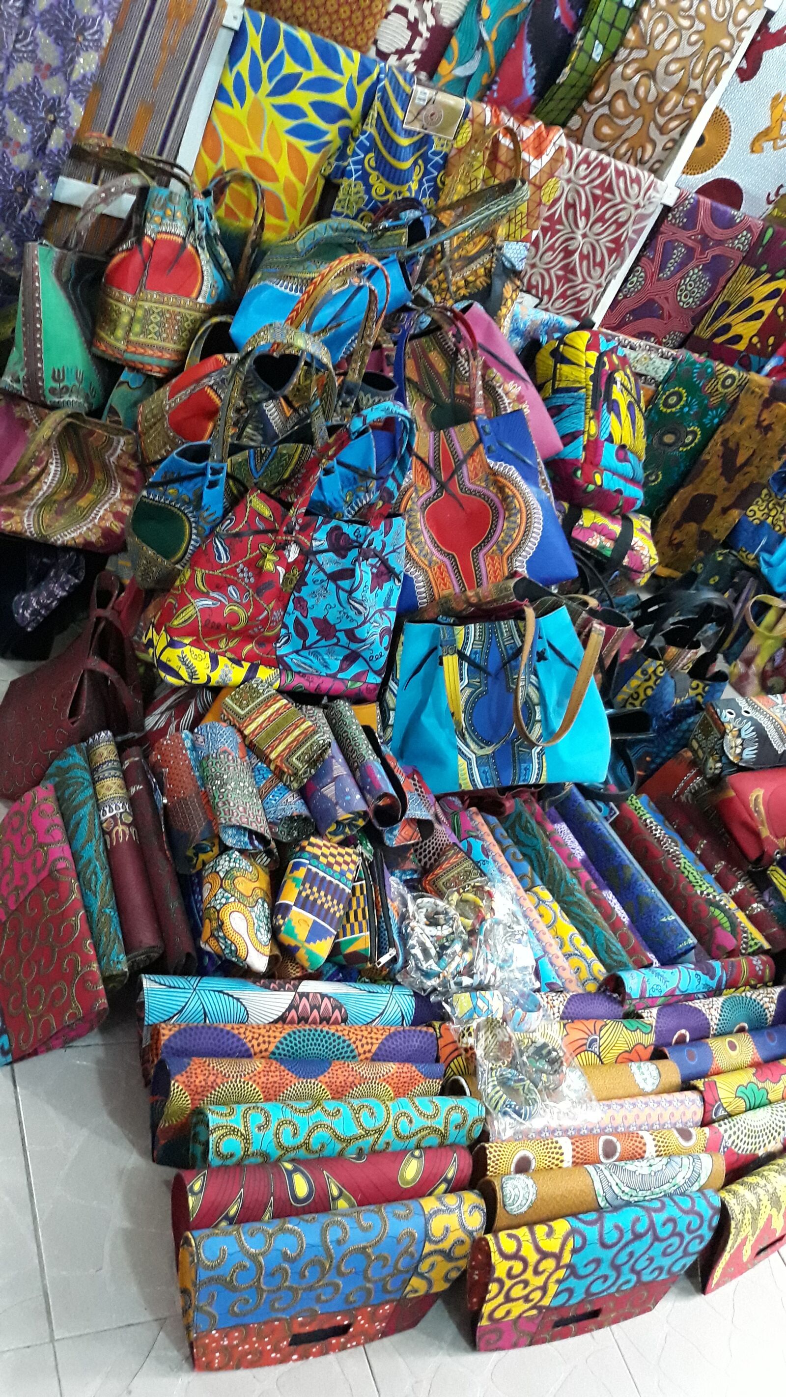 Samsung Galaxy J7 sample photo. Nigeria, market, ankara photography