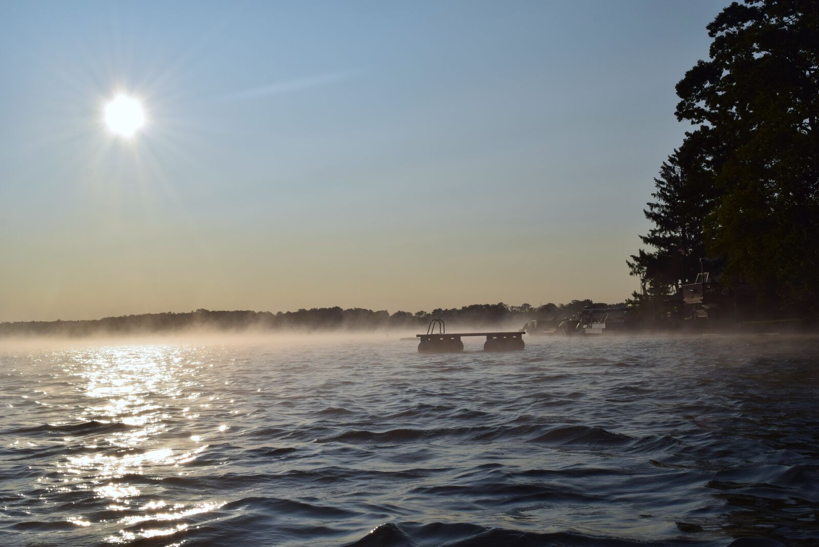 Nikon D3300 sample photo. Sunrise, lake, mist photography