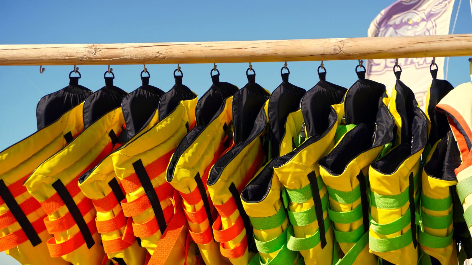 Sony a6400 sample photo. Life jackets, beach, surf photography