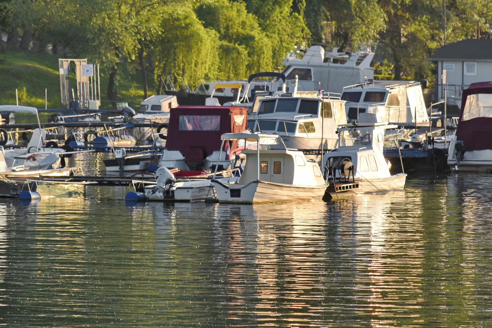 Nikon D5500 sample photo. Sunset, boathouse, shed, boat photography