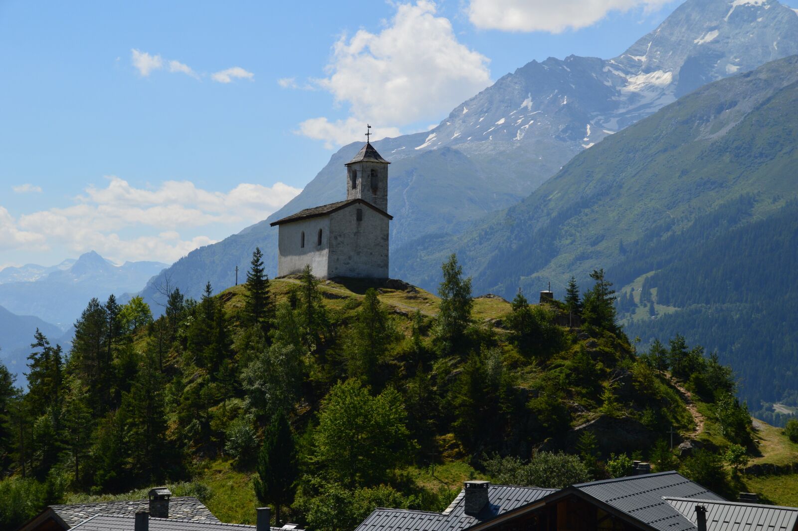 Nikon D3200 sample photo. Mountains, church, landscape photography