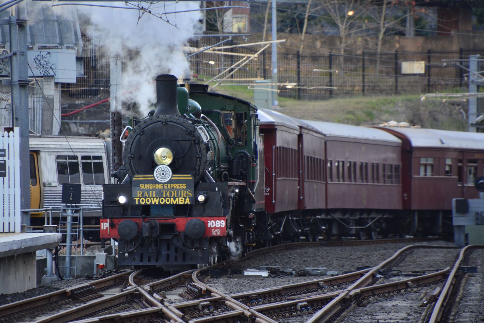 Nikon D5200 sample photo. Brisbane, train, steam photography