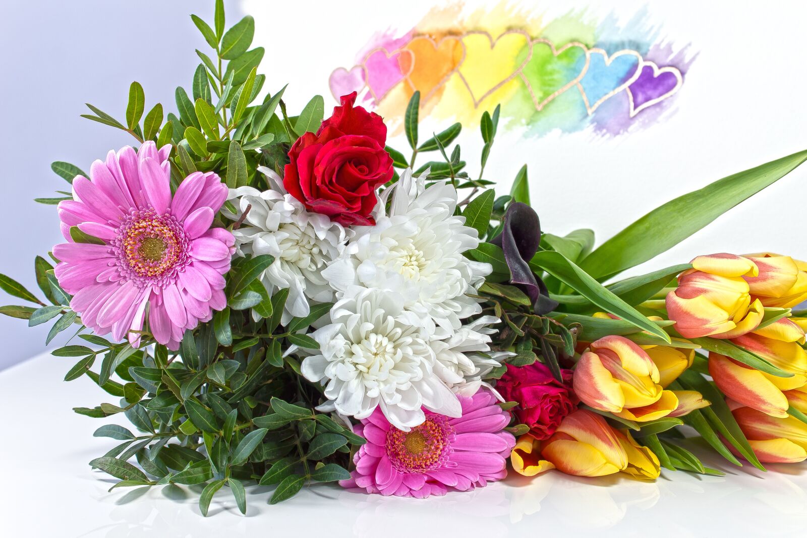 Canon EOS 1300D (EOS Rebel T6 / EOS Kiss X80) sample photo. Flower, bouquet, heart photography