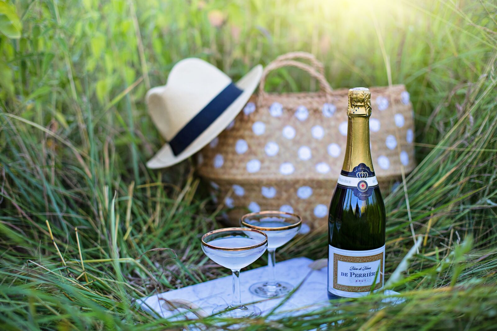 Canon EF 50mm F1.4 USM sample photo. Wine, champagne, picnic photography