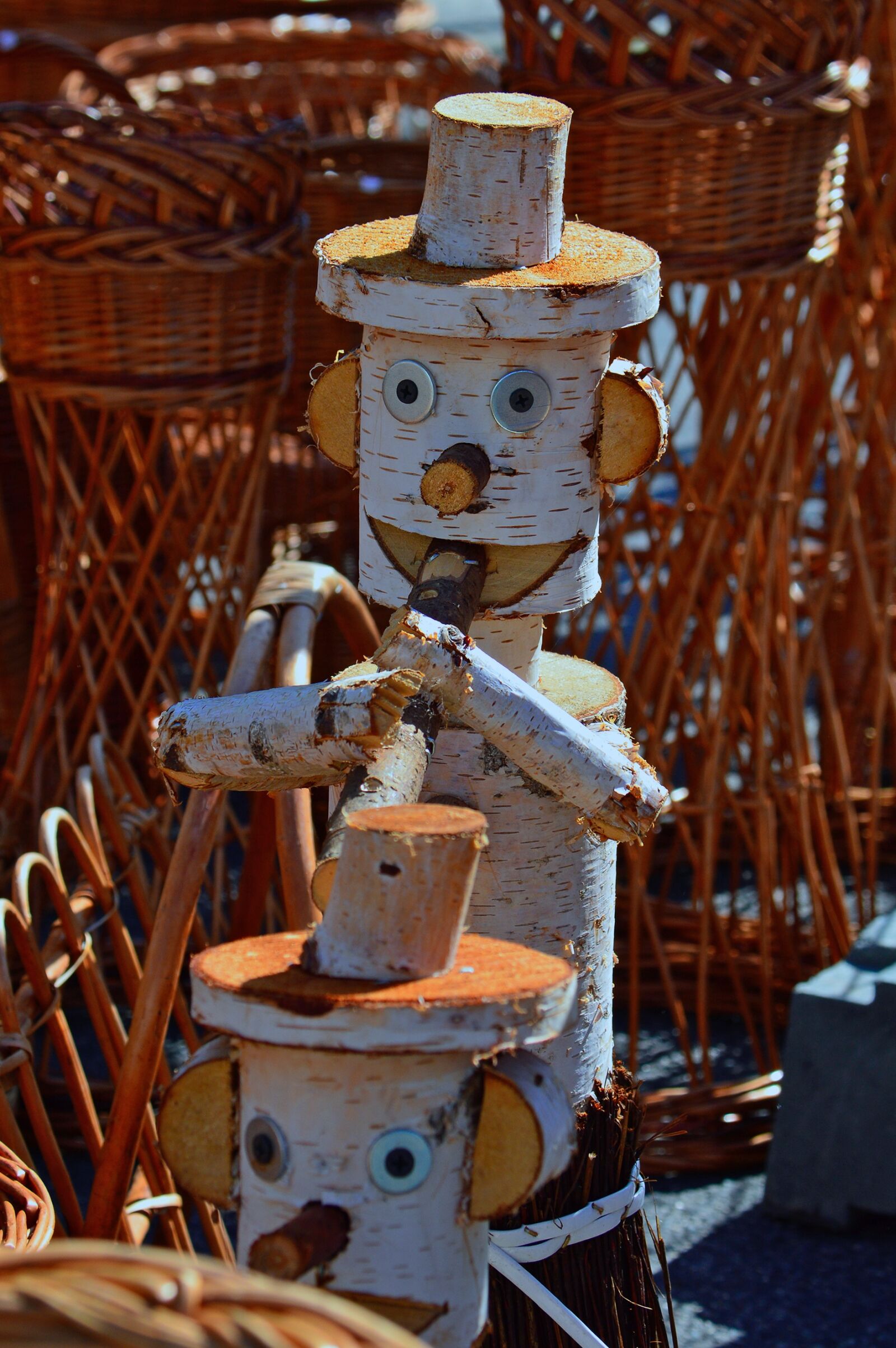 Nikon D3200 sample photo. Statue, wooden sculpture, birch photography