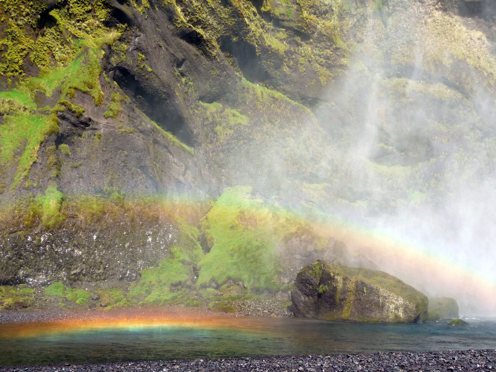 Panasonic Lumix DMC-TZ5 sample photo. Rainbow, waterfall, skogafoss photography