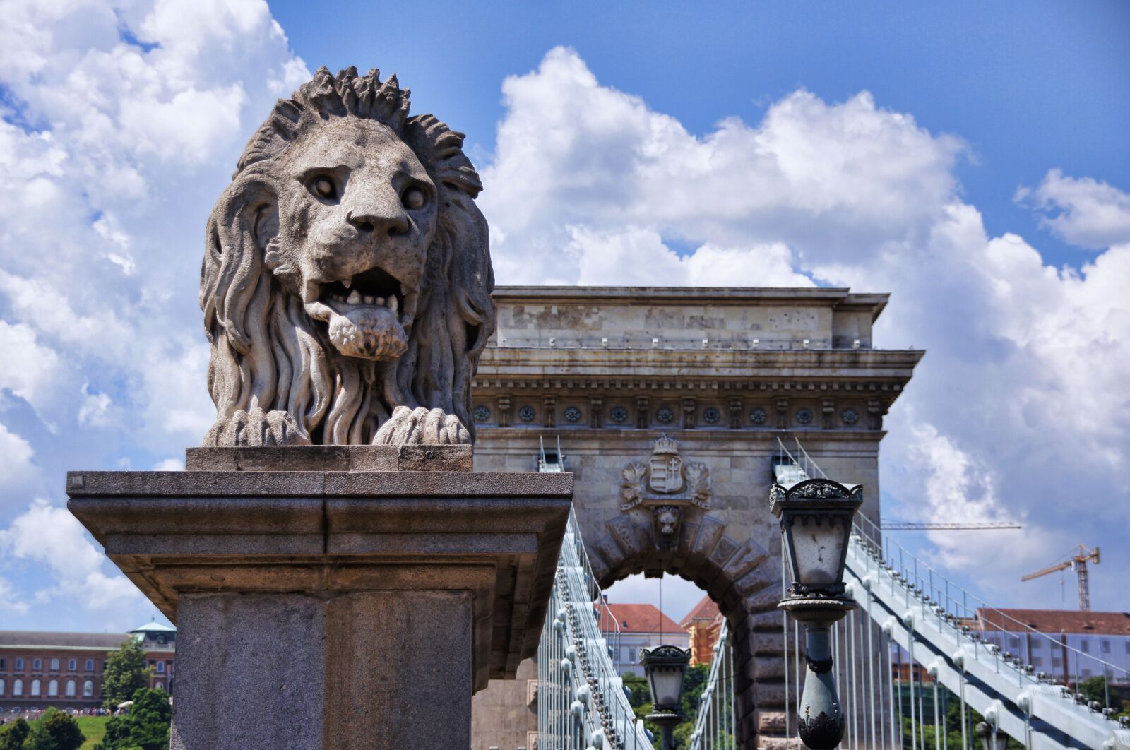 Sony Alpha DSLR-A580 sample photo. Chain bridge, bridge, lion photography