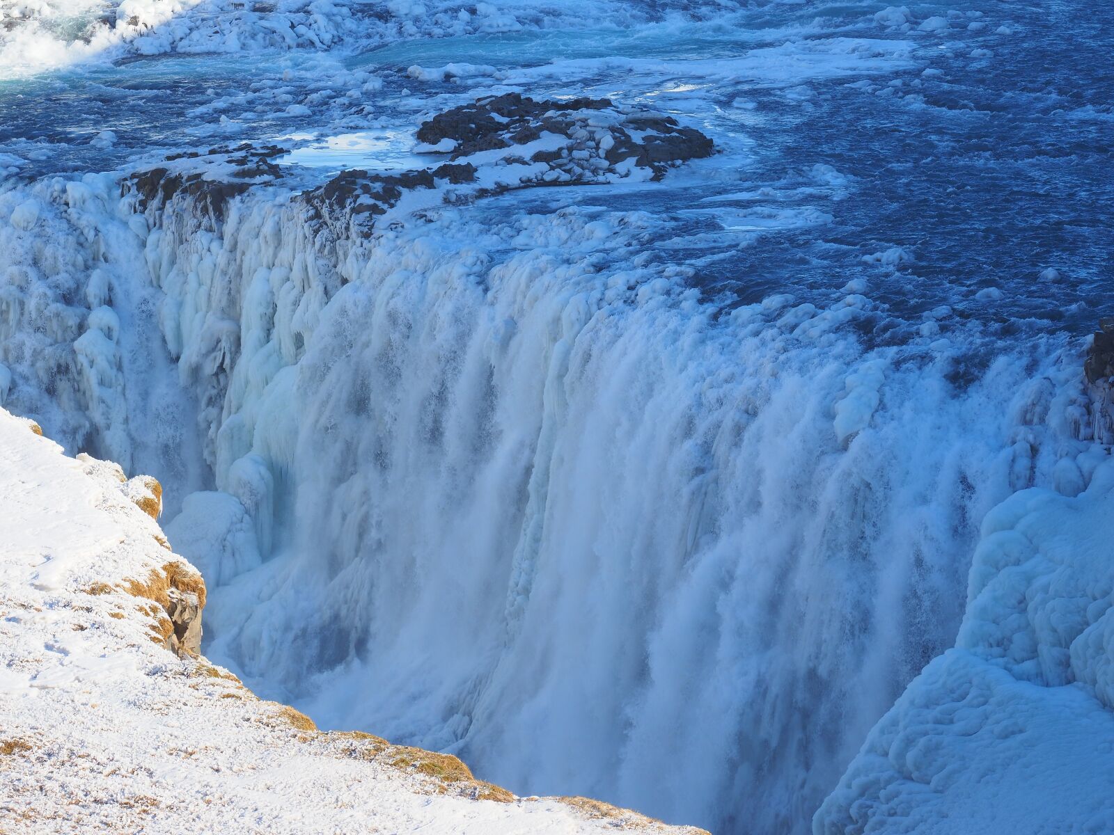 Olympus M.Zuiko Digital ED 12-100mm F4.0 IS Pro sample photo. Gullfoss, waterfall, river photography
