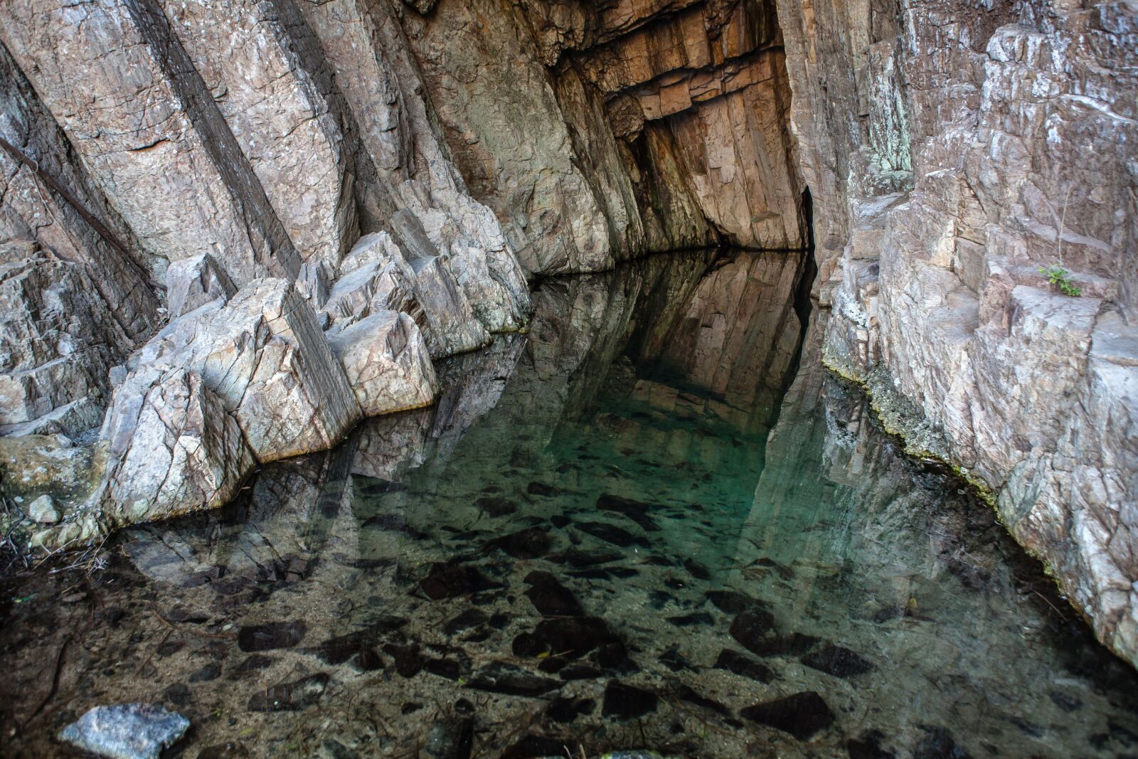 Canon EF 24-70mm F2.8L USM sample photo. Cave, water, rock photography