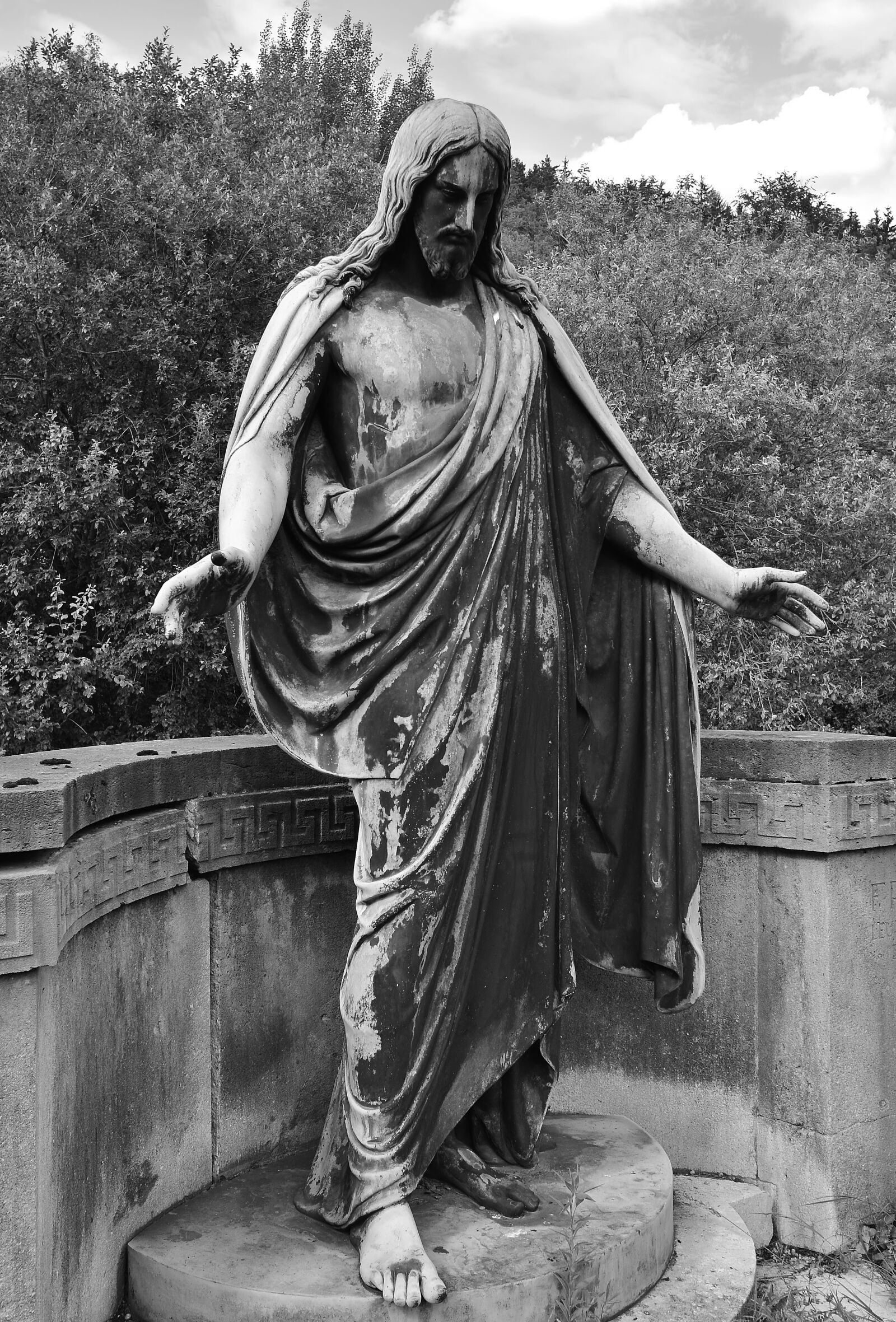 Nikon D5200 sample photo. Sculpture, cemetery, monocrom photography
