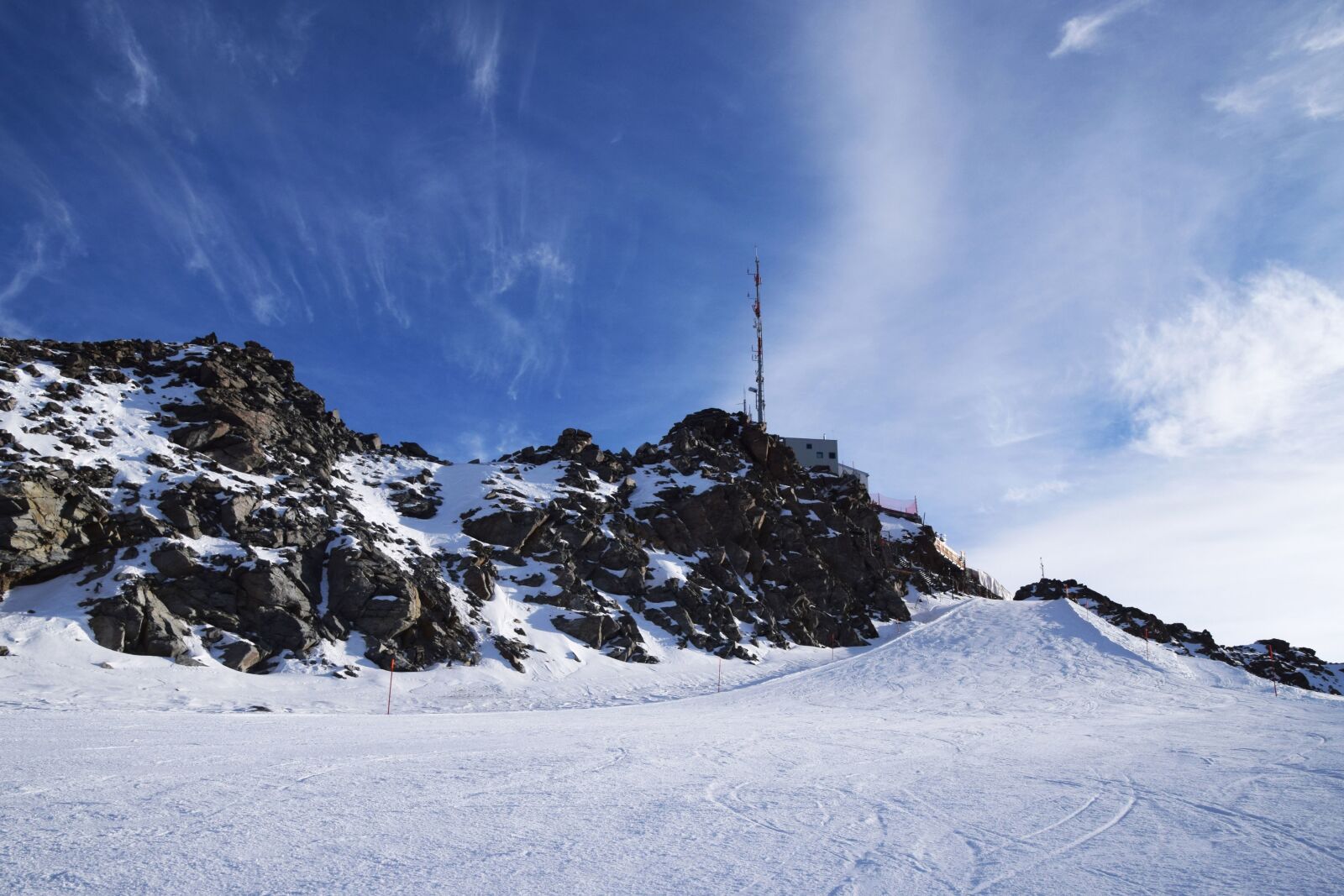 Nikon D5300 sample photo. Mountain, rock, snow, sky photography