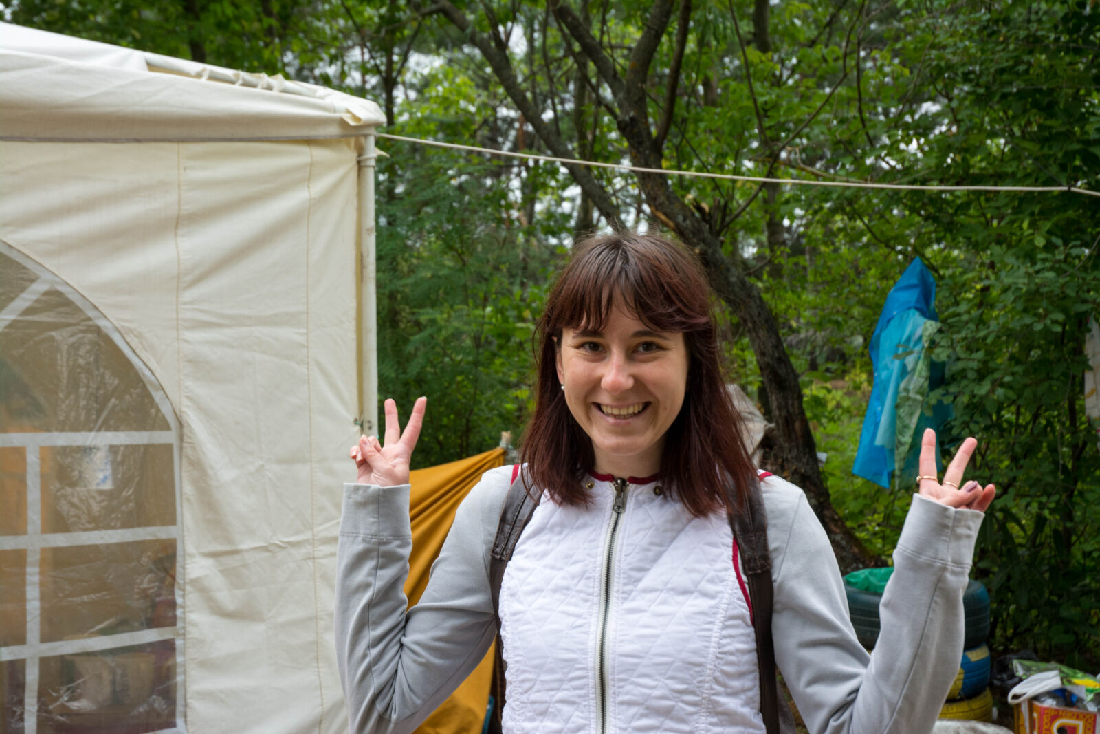 Nikon D7100 sample photo. Camp, dip, forest, pine photography