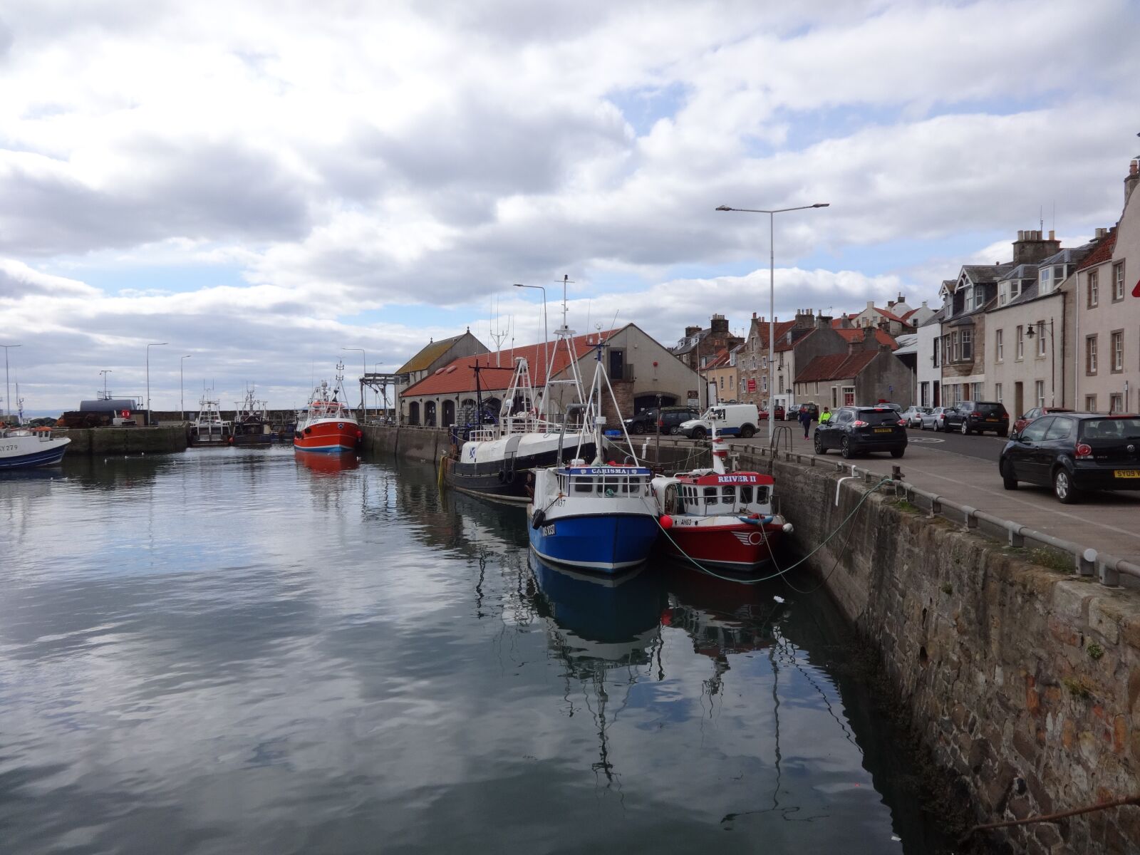 Sony Cyber-shot DSC-WX80 sample photo. Anstruther, boat, harbor photography