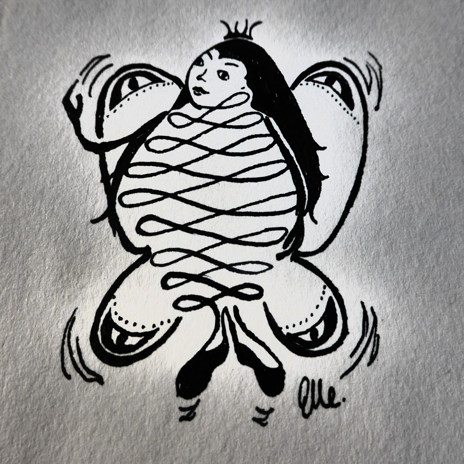 Panasonic DMC-TZ41 sample photo. Hand drawn sketch, butterfly photography