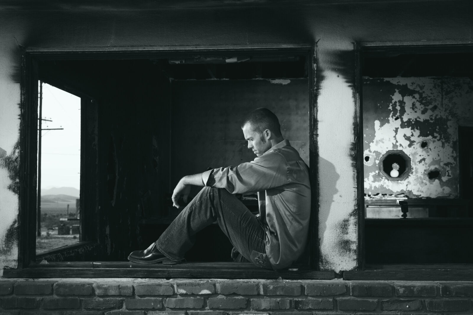 Sony Alpha DSLR-A850 sample photo. Black, and, white, man photography